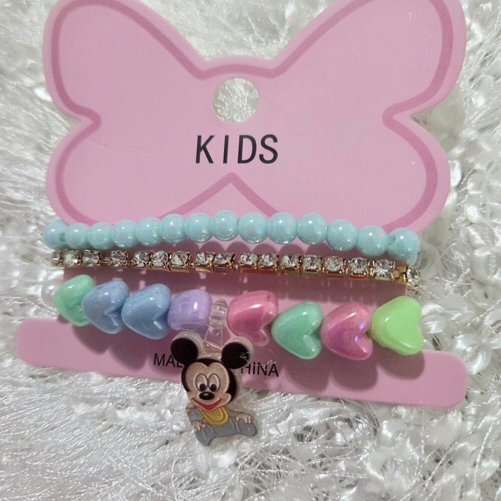Kids Lot of 12 Minnie Style 3pcs Girl Bracelet Set